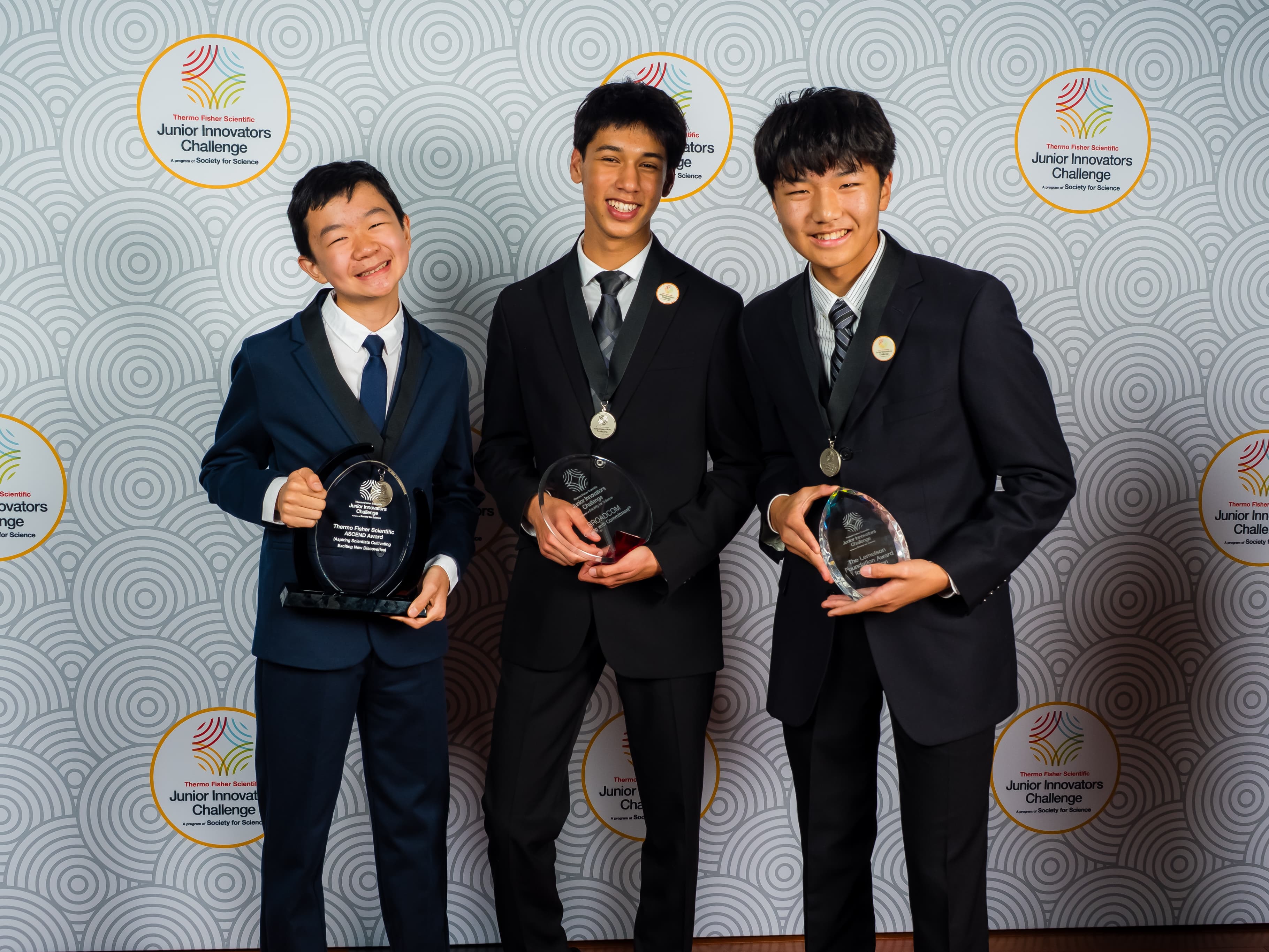 Akhil Nagori standing with other student finalists during JIC finals week