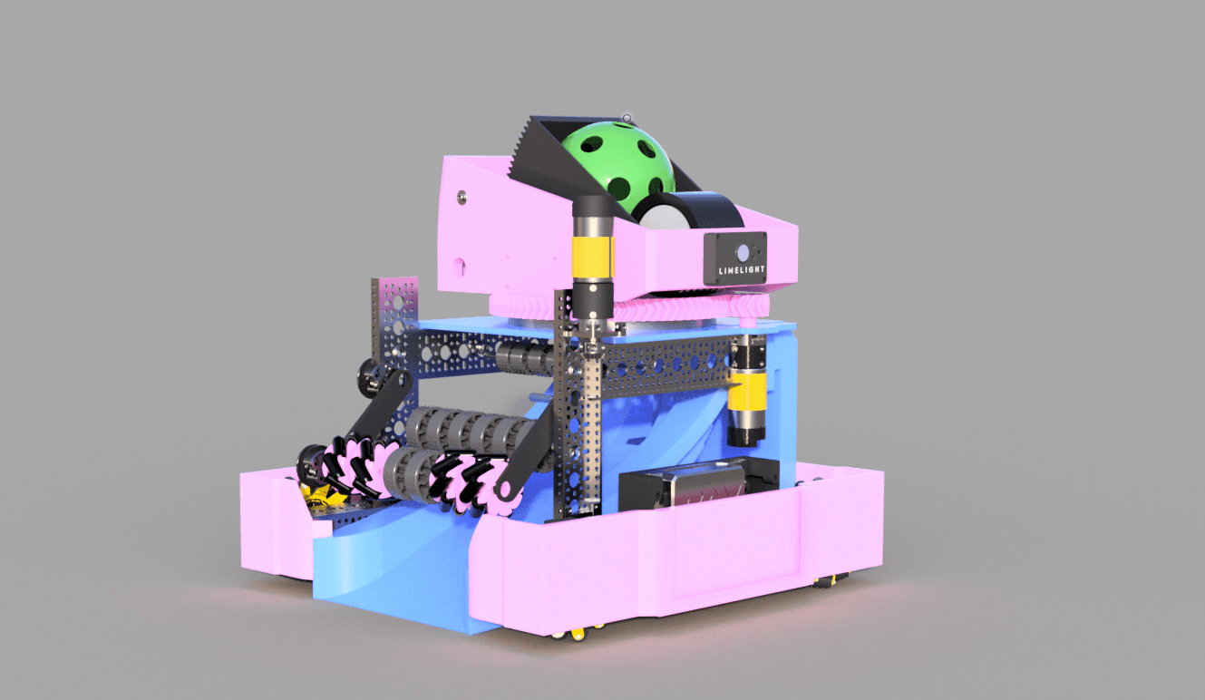 Rendered FTC robot visual for Olympians FTC